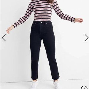 NWT Madewell Classic Straight Leg Black Jeans